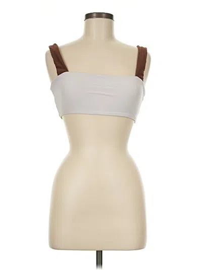 Pre-owned Weworewhat Tube Top Silver Square Neckline Tops