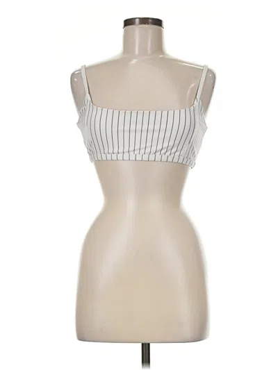 Pre-owned Weworewhat Tube Top Silver Strapless Neckline Tops