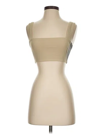 Pre-owned Weworewhat Tube Top Tan Strapless Neckline Tops