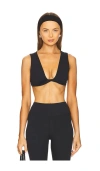 Weworewhat Twist Front Bra Top In Black