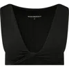 Weworewhat Twist Front Bra Top In Black