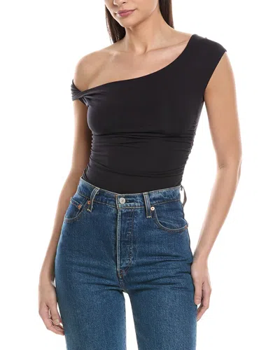 Weworewhat Twisted Off-shoulder Top In Black