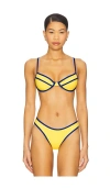 Weworewhat Underwire Bikini Top In Yellow