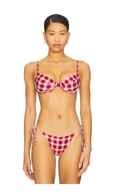 Weworewhat Underwire Bikini Top In Red