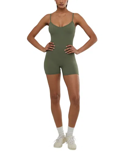 Weworewhat V-neck Romper In Green