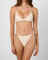 Weworewhat V-neck Tie Top In Off-white