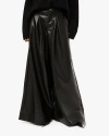 Weworewhat Vegan Leather Extreme Wide Leg Pant In Black