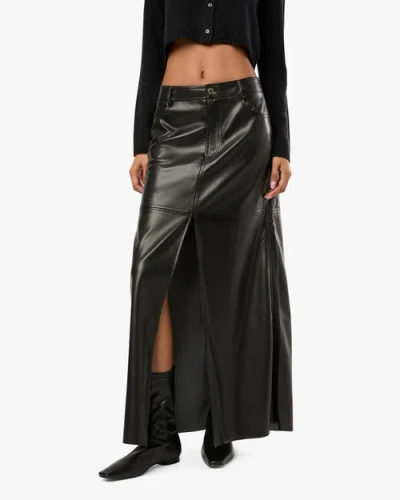 Weworewhat Vegan Leather Maxi Skirt In Black