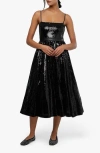 Weworewhat Sequin Midi Dress In Black