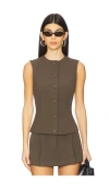 Weworewhat Weste Button Down In Olive