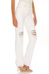 Weworewhat Wide Leg Distressed Jeans In White In White