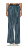 Weworewhat Wide Leg Pant In Navy & Cream