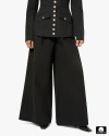 Weworewhat Wide Leg Pleated Trouser In Black