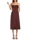 Weworewhat Corset Column Midi Dress In Russet
