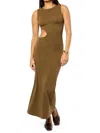 Weworewhat Women's Cut Out Maxi Dress In Brown