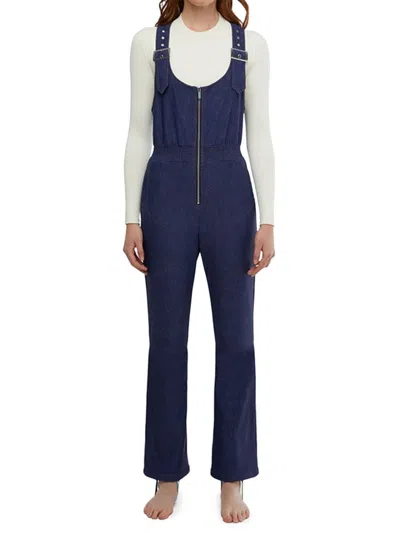 Weworewhat Women's Dark Wash Bootcut Denim Jumpsuit