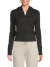 Weworewhat Fitted Zip-up Hoodie In Black