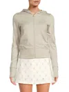 Weworewhat Women's Fitted Zip Hoodie In Stone