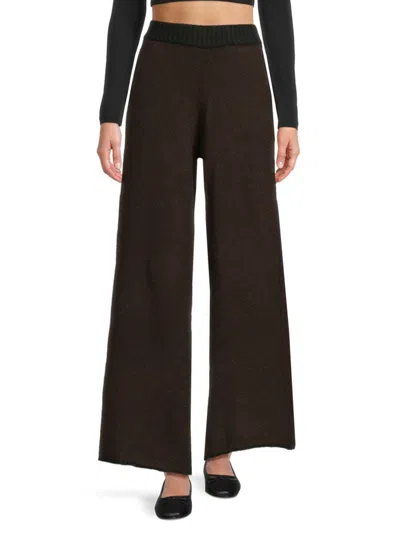 Weworewhat Women's Flared Pants In Heather Brown