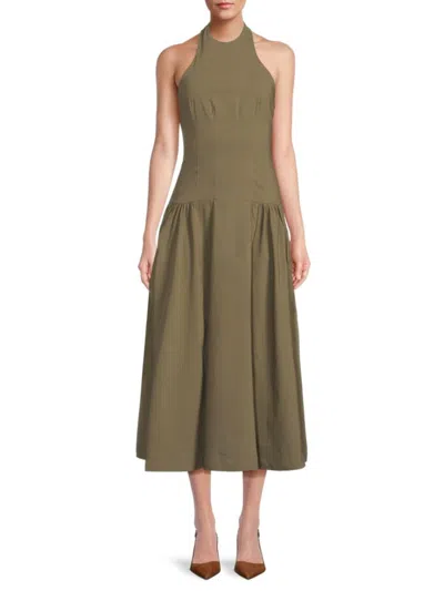 Weworewhat Women's Halter-back Midi-dress