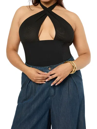 WEWOREWHAT WEWOREWHAT WOMEN'S HALTER CORSET TOP