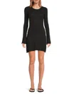 Weworewhat Women's Knit Tie Back Cover-up Minidress