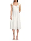 Weworewhat Corset Midi Dress In White