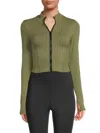 Weworewhat Women's Nylon-blend Cropped Jacket
