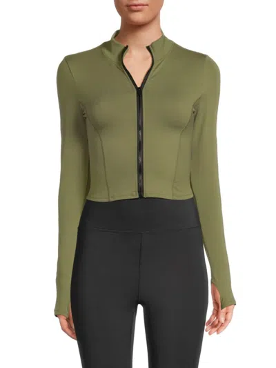 Weworewhat Women's Nylon-blend Cropped Jacket