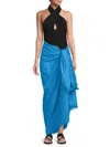Weworewhat Women's Raw-edge Cotton Maxi Sarong