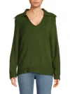 Weworewhat Collar V Neck Sweater In Green