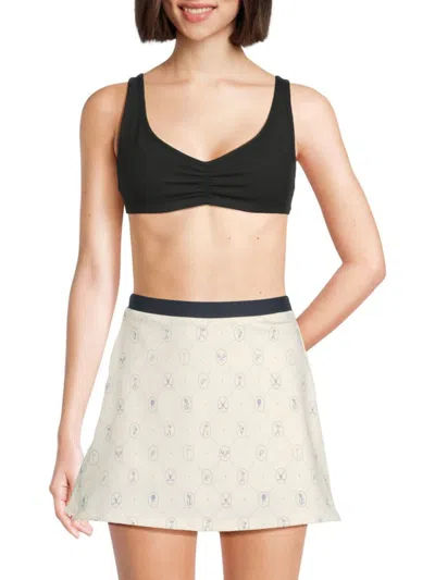 Weworewhat Women's Ruched Crop Top In Black