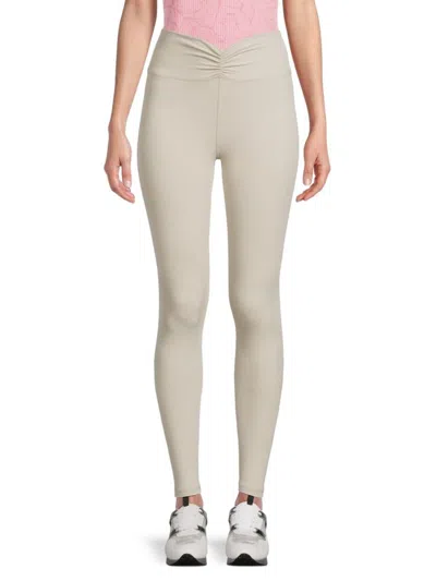 Weworewhat Women's Ruched Leggings In Stone