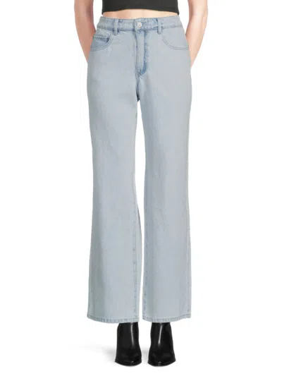 Weworewhat Women's Slim Fit Jeans In Super Light Blue