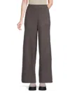 Weworewhat Women's Solid Wide-leg Pants In Dark Grey