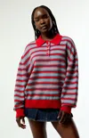 Weworewhat Henley Pull Over Sweatshirt In Red