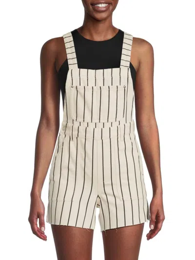 Weworewhat Women's Striped Rompers In Black White
