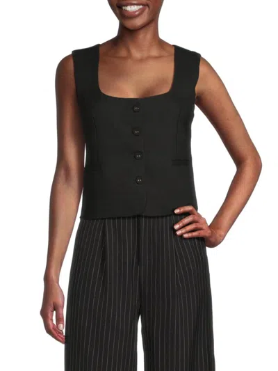 Weworewhat Women's Tailored Vest In Black