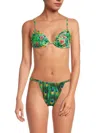 Weworewhat Adjustable Ruched Bottom In Green