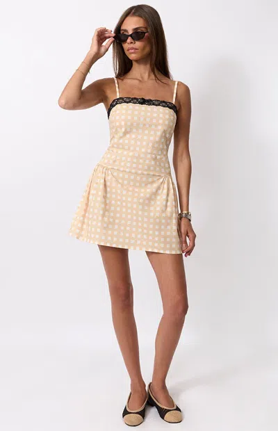 Weworewhat Women's Vintage Poplin Mini Dress In Brown