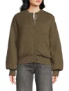 Weworewhat Women's Waffle-knit Button Jacket In Green