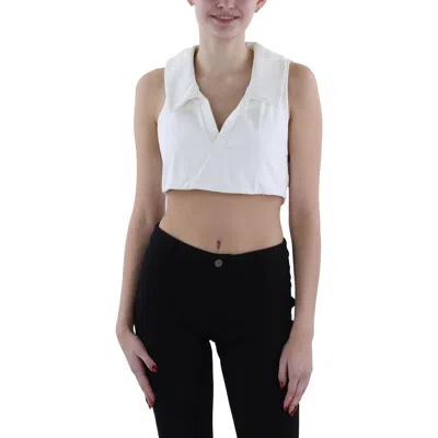 Weworewhat Womens Polo Bra Cropped In White
