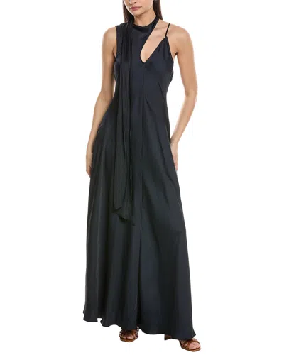Weworewhat Wrap Neck Slip Dress In Black