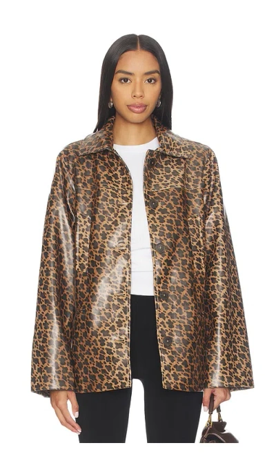Weworewhat X Revolve Button Front Jacket In Animal Print