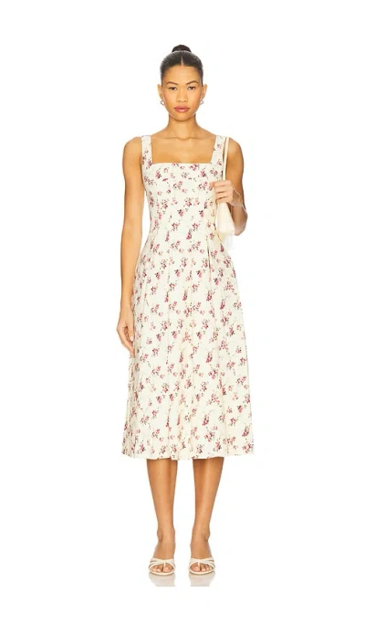 Weworewhat X Revolve Corset Pleated Midi Dress In White