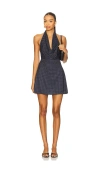 Weworewhat X Revolve Halter Cowl Mini Dress In Blue