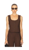 Weworewhat X Revolve Scoop Tailored Vest In Brown