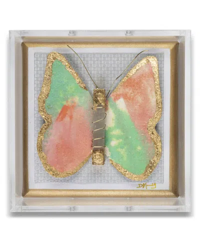 Wexel Art Acrylic 3-d Preppy Butterfly Shadowbox By Dana Manly In Multi