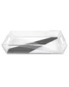 Wexel Art Clear Acrylic Tray With Slate & Frost Accents