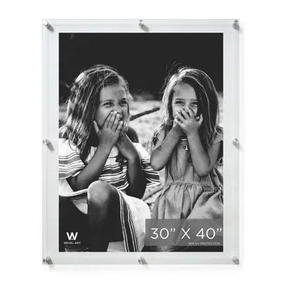 Wexel Art Double Panel Acrylic Picture Frame In Silver